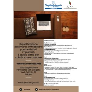 volantino incontro parchettisti e impiantisti